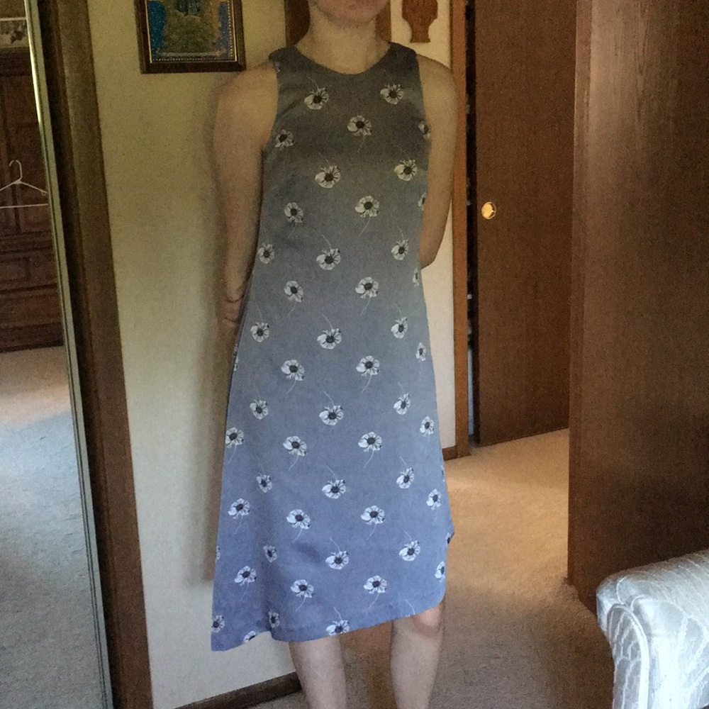 Banana Republic Tamara Floral Grey Dress